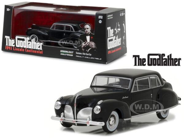1941 Lincoln Continental Black "The Godfather" (1972) Movie 1/43 Diecast Model Car by Greenlight