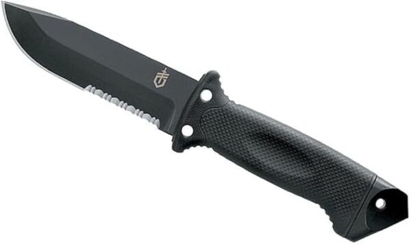 Gerber Gear LMF II Infantry Survival Tactical Knife - Fixed Blade with 4.84" Partially Serrated Blade and Textured Grip - Included MOLLE Sheath - Black - Image 2