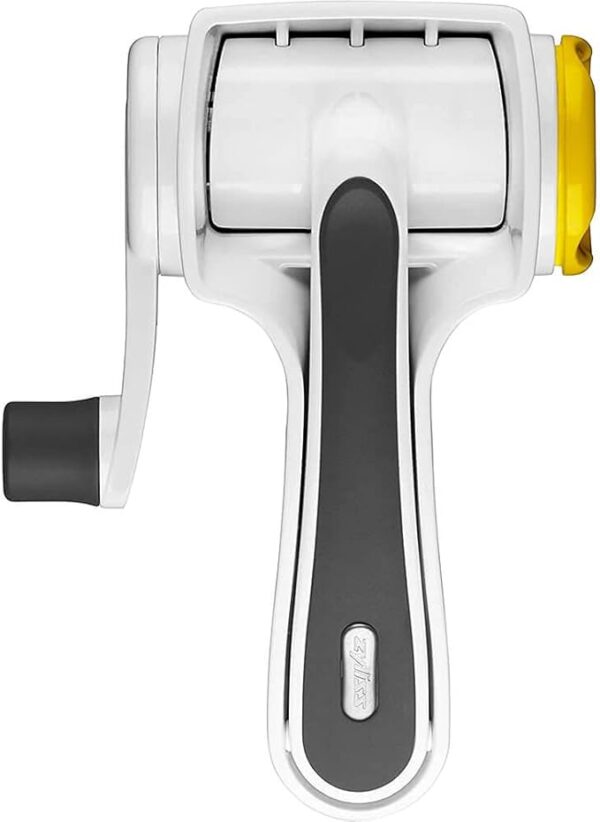 Zyliss Restaurant Cheese Grater - Gift for Cooks - Culinary Chef Gift - Handheld Rotary Grater - Cheese, Vegetable, and Nut Shredder for Right- & Left-Handed Cooks - NSF Restaurant Certified - White - Image 5