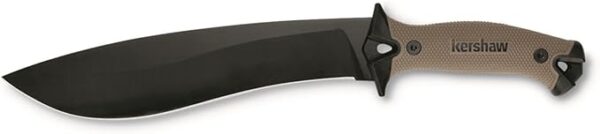 Kershaw Camp 10 - Tan Machete, Fixed Blade Knife, 10-in. 65Mn Carbon Steel Blade Includes Sheath, Camp Series Machete, Outdoor and Survival Tool - Image 3