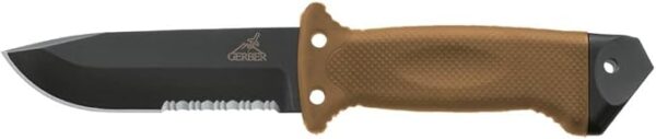 Gerber Gear LMF II Infantry Survival Knife, Military Grade Tactical Fixed Blade with Serrated Edge, Shock Absorbing Handle, Molle Sheath and Sharpener, Black - Image 2