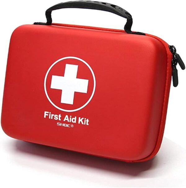 Compact First Aid Kit (228pcs) Designed for Family Emergency Care. Waterproof EVA Case and Bag is Ideal for The Car, Home, Boat, School, Camping, Hiking, Office, Sports. Protect Your Loved Ones. Red - Image 2