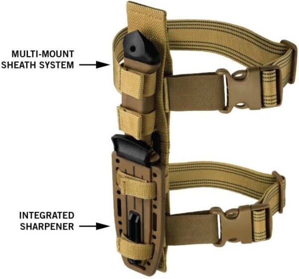 Gerber Gear LMF II Infantry Survival Knife, Military Grade Tactical Fixed Blade with Serrated Edge, Shock Absorbing Handle, Molle Sheath and Sharpener, Black - Image 4