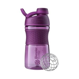 BlenderBottle SportMixer Shaker Bottle Perfect for Protein Shakes and Pre Workout, 20-Ounce, Plum