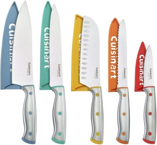 Cuisinart C77CR-10P 10pc Stainless Steel ColorCoreTM Color Rivet Set with Blade Guards - Image 2