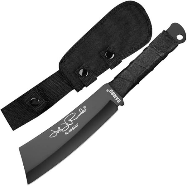 11.5" Machete, Portable Tactical Survival Rambo Knife for Camping, Outdoor, Garden Working - Image 2