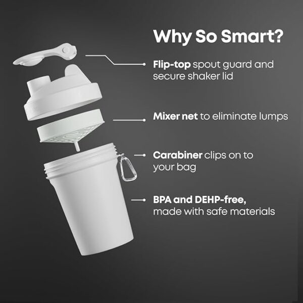 Smartshake Protein Shaker Bottle for Protein Mixes - 4 Pack - 13.5 oz | Leak Proof Shaker Cups for Protein Shakes | Blender Bottle Shaker | Protein Shaker Bottle Pack | BPA Free Shaker â Multicolor - Image 3