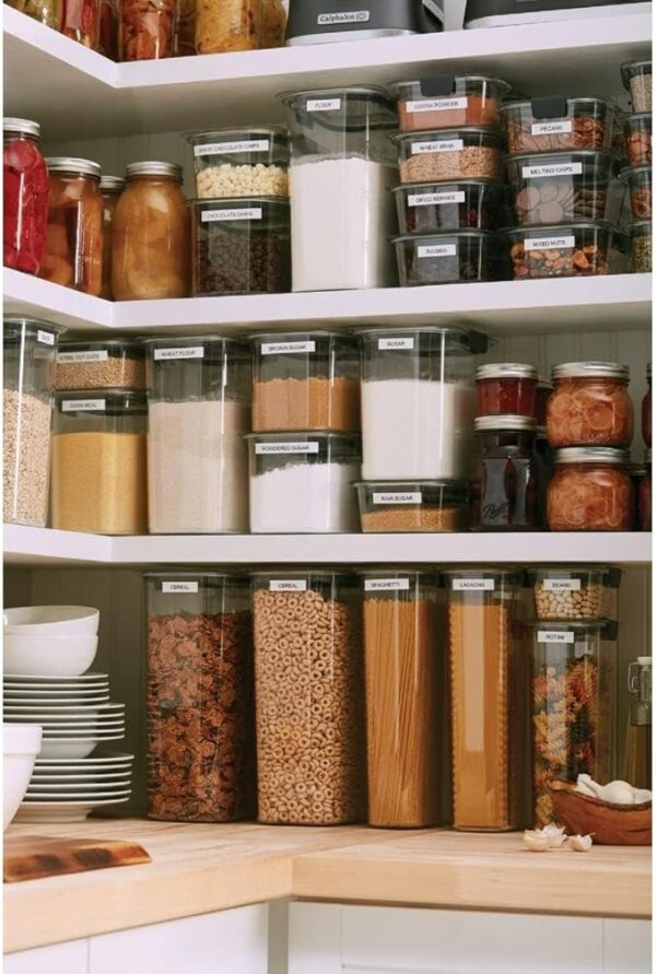 Rubbermaid Brilliance 16-Cup Airtight Food Storage Container with Lid Clear/Grey - optimal for pantry organization flour sugar and food storage - Image 3
