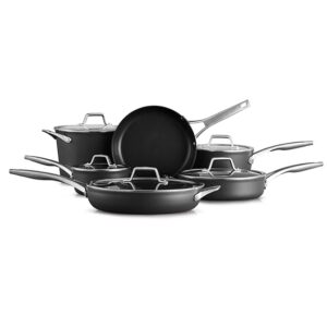 Calphalon Premier Hard-Anodized Nonstick Cookware 11-Piece Pots and Pans Set Dishwasher and Oven Safe with MineralShield Nonstick Technology Durable and Versatile Kitchen Cookware