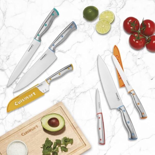 Cuisinart C77CR-10P 10pc Stainless Steel ColorCoreTM Color Rivet Set with Blade Guards - Image 4