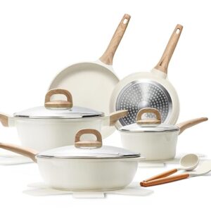 14 Pcs Pots and Pans Set, Nonstick Cookware Sets, Granite Induction Cookware Non Stick Cooking Set with Frying Pans, Saucepans, Saute Pan, Extra Large Casserole, PFAS PTFE PFOA PFOS Free