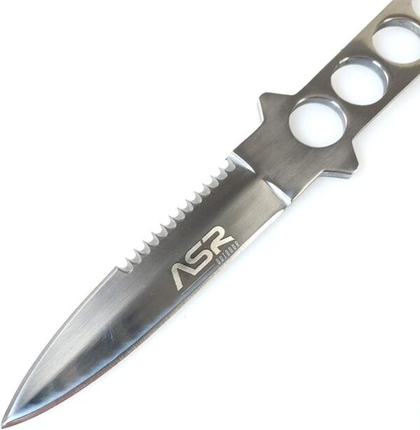 WarTech 8.75" Diving Survival Knife with Leg Strap Sheath - Image 5
