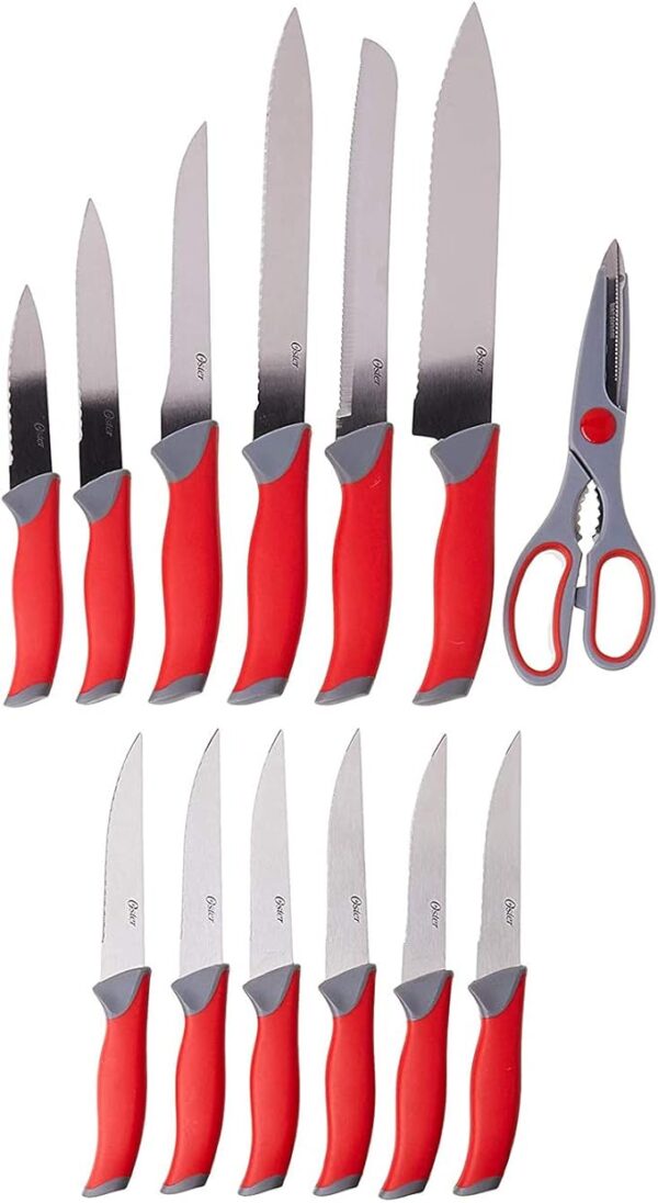 Oster Lindbergh 14 Piece Cutlery Set, Red - Image 5