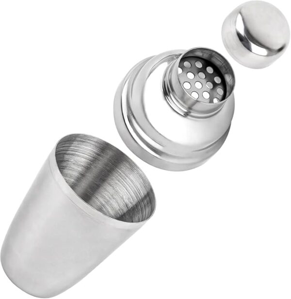 AUEAR, Small Stainless Steel Cocktail Shaker 8.4 Oz/250ml Martini Shakers Bar Tools Silver - Image 2