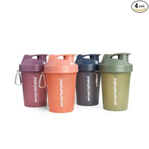 Smartshake Protein Shaker Bottle for Protein Mixes - 4 Pack - 13.5 oz | Leak Proof Shaker Cups for Protein Shakes | Blender Bottle Shaker | Protein Shaker Bottle Pack | BPA Free Shaker â Multicolor