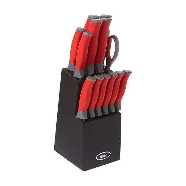 Oster Lindbergh 14 Piece Cutlery Set, Red