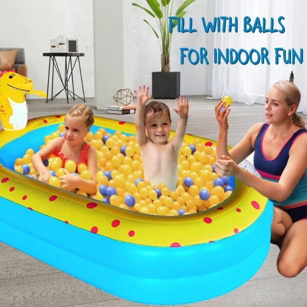 Inflatable Swimming Pool for Kids with Sprinkler, Funny Blow up Piscina 67'' x 41'' x 32'' Full-Sized Family for Backyard, Summer Water Party - Image 8