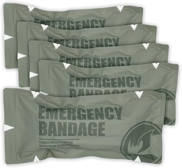 RHINO RESCUE 6" Israeli Style Emergency Bandage, Compression Trauma Wound Dressing, Medical Sterile Vacuum Sealed, Combat Tactical First Aid Kit IFAK Supplies, 5 Count - Image 2