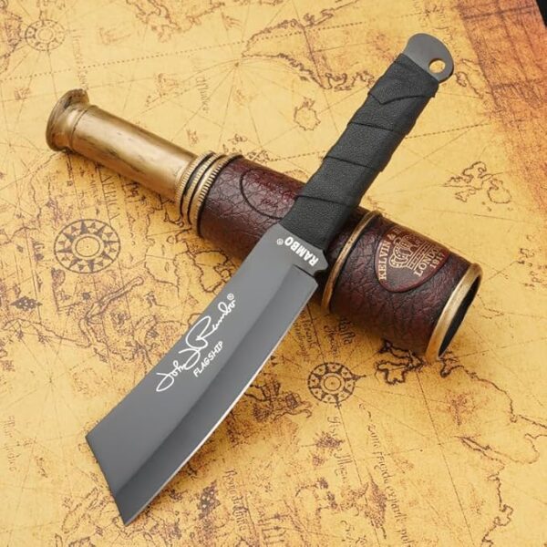 11.5" Machete, Portable Tactical Survival Rambo Knife for Camping, Outdoor, Garden Working - Image 7