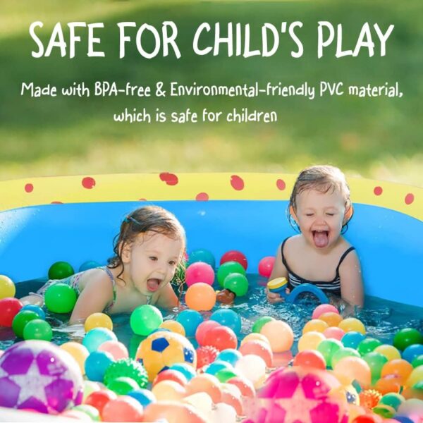 Inflatable Swimming Pool for Kids with Sprinkler, Funny Blow up Piscina 67'' x 41'' x 32'' Full-Sized Family for Backyard, Summer Water Party - Image 3