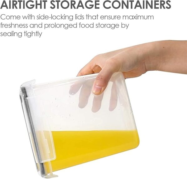 Airtight Food Storage Containers with Lids, Vtopmart 24 pcs Plastic Kitchen and Pantry Organization Canisters for Cereal, Dry Food, Flour and Sugar, BPA Free, Includes 24 Labelsï¼Black - Image 4