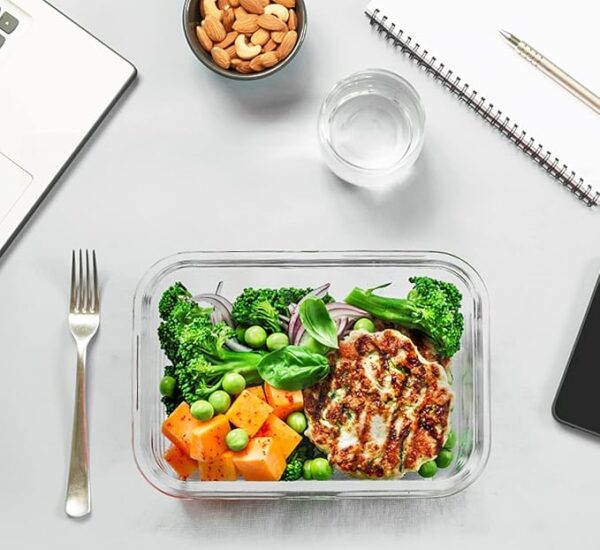 M MCIRCO 30 Pieces Glass Food Storage Containers with Snap Locking Lids,Glass Meal Prep Containers Set - Airtight Lunch Containers, Microwave, Oven, Freezer and Dishwasher - Image 6