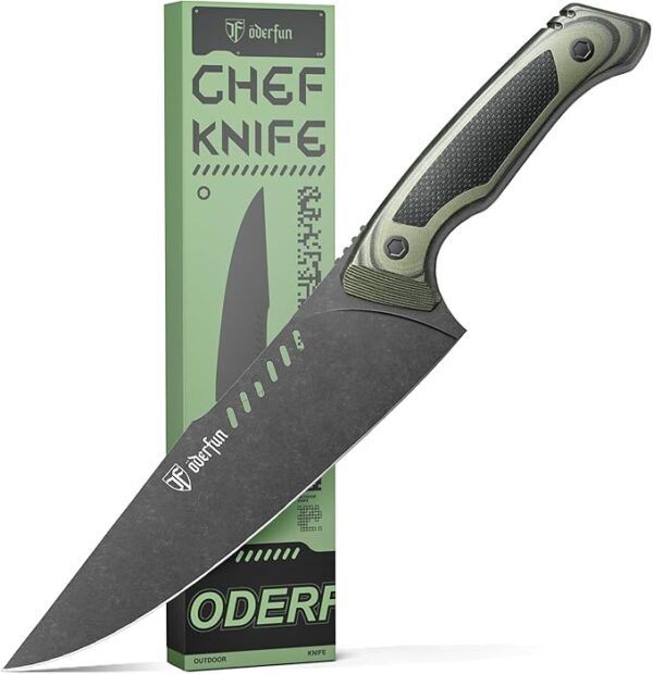 8 Inch Professional Chef Knife - German Steel Blade with G10 Handle & Full-Tang Construction - Outdoor Kitchen & Survival Gyuto Design - Knife For Man - Image 2