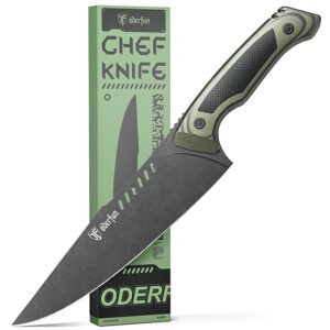 8 Inch Professional Chef Knife - German Steel Blade with G10 Handle & Full-Tang Construction - Outdoor Kitchen & Survival Gyuto Design - Knife For Man
