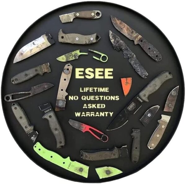ESEE 4P Survival Knife - Field Tested Fixed Blade Knife with Molded Polymer Sheath & Clip Plate, Full Tang, Plain Edge - Durable Outdoor Camping Blade with Sheath for Survival - Image 6