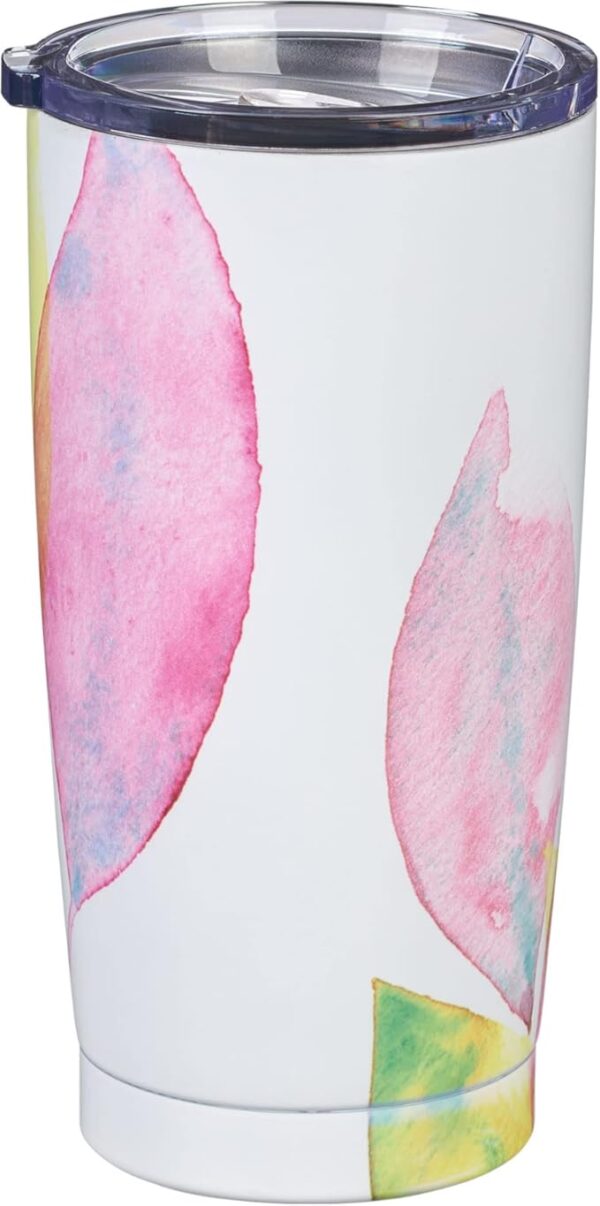 Heartfelt Insulated Travel Mug Never Give Up Ever, Citrus Leaves, Stainless Steel - Image 3