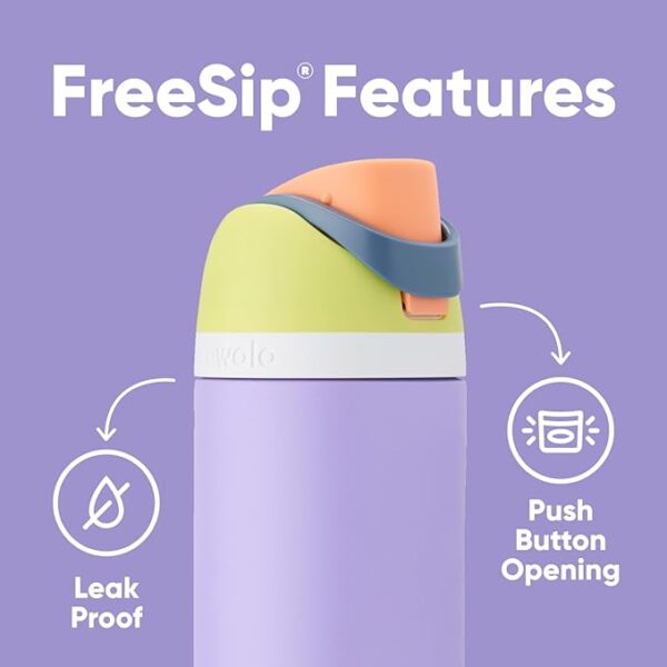 Owala FreeSip Insulated Stainless Steel Water Bottle with Straw for Sports, Travel, and School BPA-Free Sports Water Bottle, 24 oz, Denim - Image 4