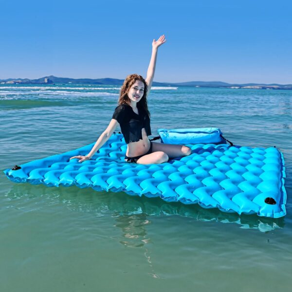 2025 Upgrade Giant Inflatable Floating Mat-Pool Float Lake Floats for Adults with Pool Hammock Pool Mats for Floating Swimming Pool Beach Lake for Summer Water Party - Image 7