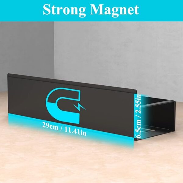 Metal 4 Pack Magnetic Spice Storage Rack Organizer for Refrigerator and Oven, Black Fridge Organizers and Storage - Image 4