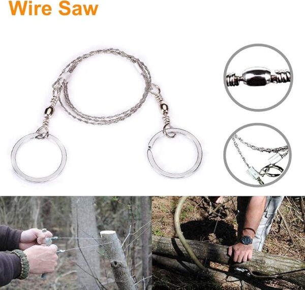 EMDMAK Survival Kit Outdoor Emergency Gear Kit for Camping Hiking Travelling or Adventures - Image 5