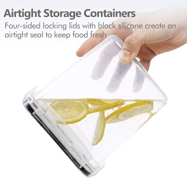 CHEFSTORY Airtight Food Storage Containers Set, 14 PCS Kitchen Storage Containers with Lids for Flour, Sugar and Cereal, Plastic Dry Food Canisters for Pantry Organization and Storage - Image 4