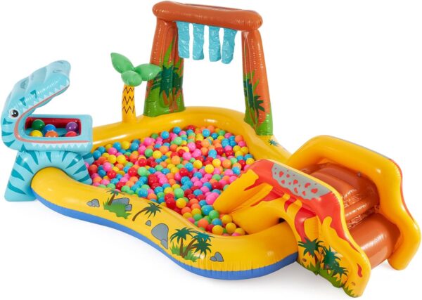 Intex Inflatable Water Slide & Kids Pool, 98" x 75" x 43", Dinosaur Play Center - Backyard Outdoor Blow-Up Splash Pad w/ Sprinkler for Toddlers Ages 2+ - Image 7