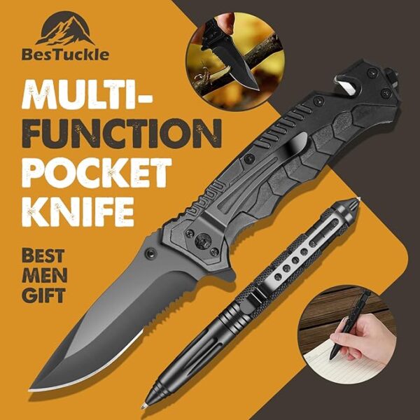 Gifts for Men Him Dad, Survival Kit and Equipment 25 Pcs, Valentines Gifts for him, Christmas Stocking Stuffers,Camping Essentials, Survival Gear, Cool Gadgets for Men - Image 3