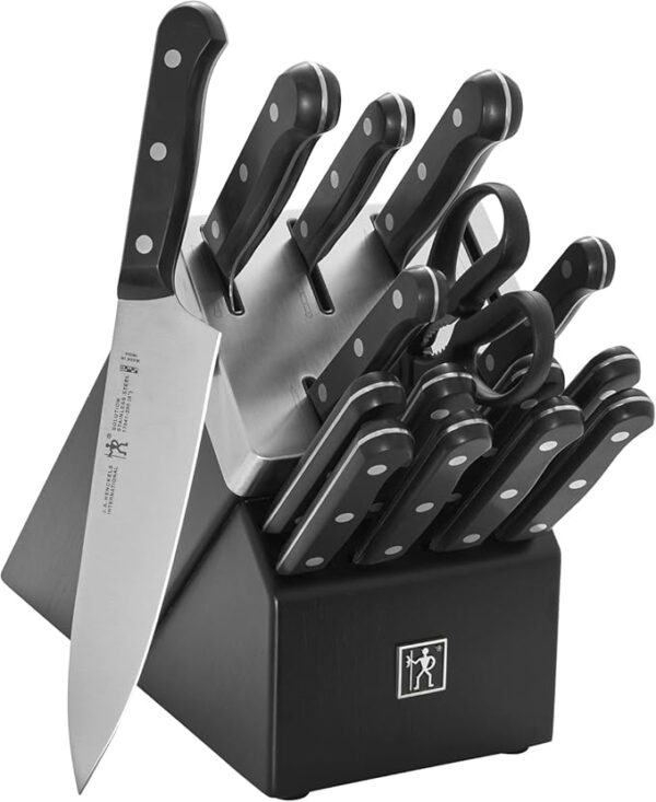 HENCKELS Solution Razor-Sharp 16-pc Self Sharpening Knife Block Set, Chef Knife, Bread Knife, Steak Knife, German Engineered Informed by 100+ Years of Mastery - Image 2