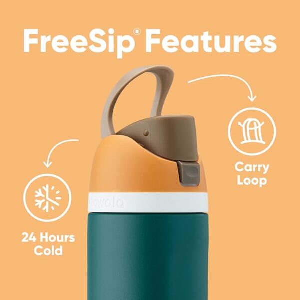 Owala FreeSip Insulated Stainless Steel Water Bottle with Straw for Sports, Travel, and School BPA-Free Sports Water Bottle, 24 oz, Denim - Image 5