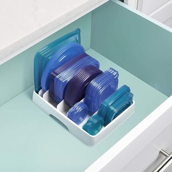YouCopia StoraLid Adjustable Food Container Lid Organizer for Kitchen Cabinet Storage, Large - Image 5