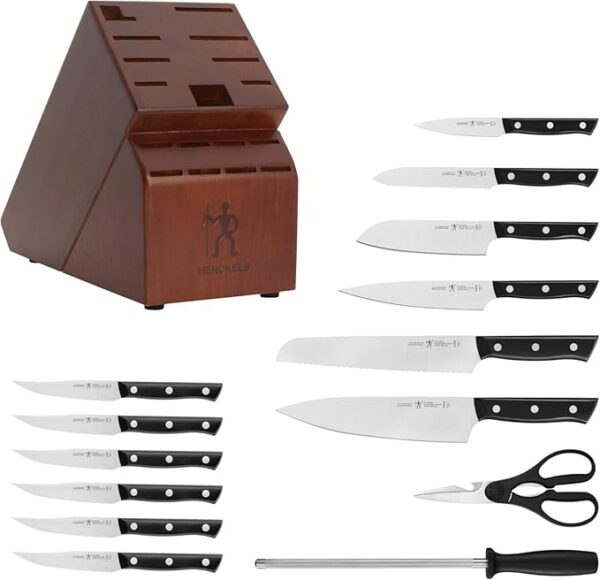 HENCKELS Dynamic Razor-Sharp 15-Piece Knife Set, Chef Knife, Bread Knife, Steak Knife, German Engineered Informed by 100+ Years of Mastery - Image 4