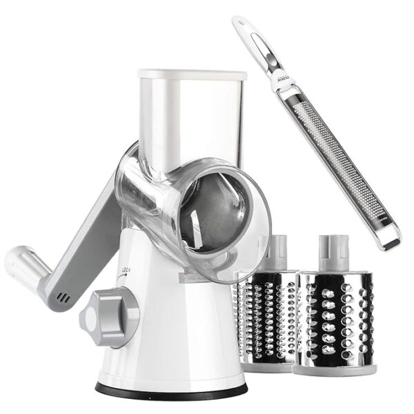 Ourokhome Rotary Grater Lemon Zester- Stainless Steel Cheese Grater for Fruit, Vegetable, Lemon, Cirtus