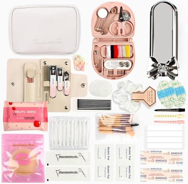 Women's Emergency Kit for Weddings - Survival Set With Makeup Bag, 36 Pc Essential Items for Brides Daily - Image 2