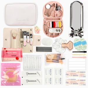 Women's Emergency Kit for Weddings - Survival Set With Makeup Bag, 36 Pc Essential Items for Brides Daily