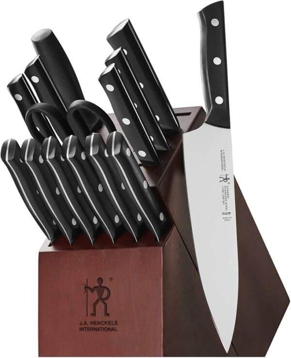 HENCKELS Dynamic Razor-Sharp 15-Piece Knife Set, Chef Knife, Bread Knife, Steak Knife, German Engineered Informed by 100+ Years of Mastery - Image 2