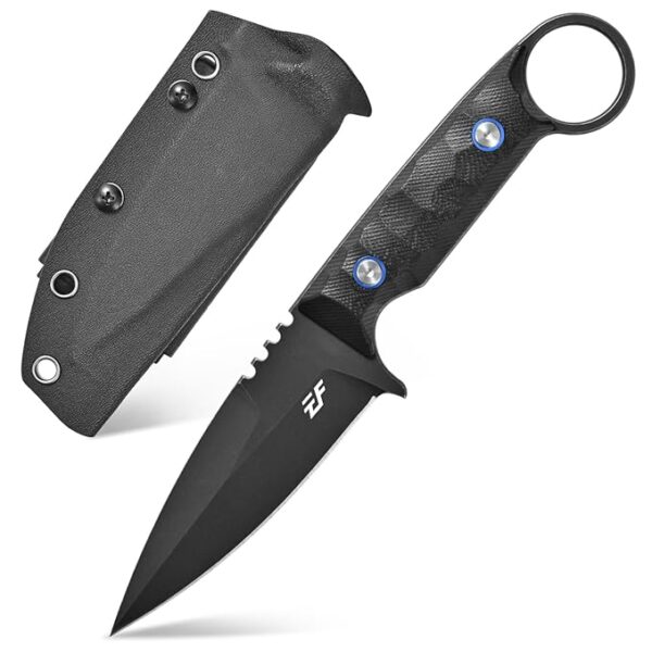Eafengrow EF152 Fixed Blade Knife K110 Steel Blade G10 Handle Full Tang EDC Tool Knife for Outdoor Working Camping Hiking
