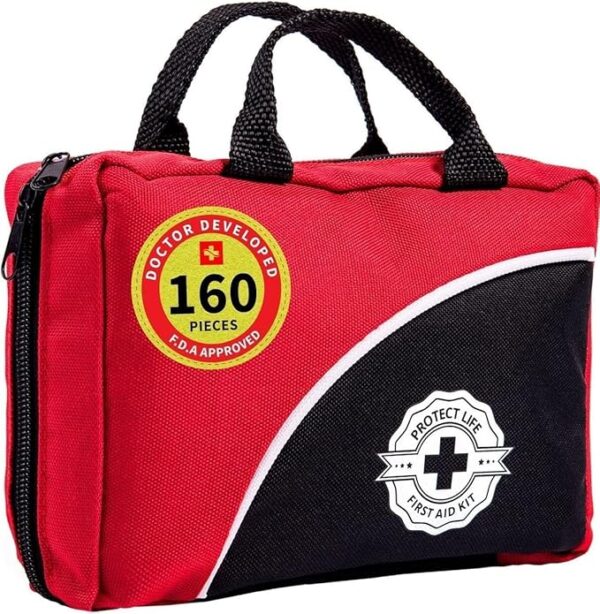 Protect Life Survival First Aid Kit for Home/Business, Camping Survival Kits | Mini Travel First Aid Kit | Camping Equipment | Small Kits for Car | Outdoor Emergency Survivals Pack - 160pcs - Image 2