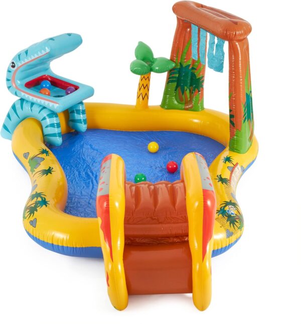 Intex Inflatable Water Slide & Kids Pool, 98" x 75" x 43", Dinosaur Play Center - Backyard Outdoor Blow-Up Splash Pad w/ Sprinkler for Toddlers Ages 2+ - Image 9