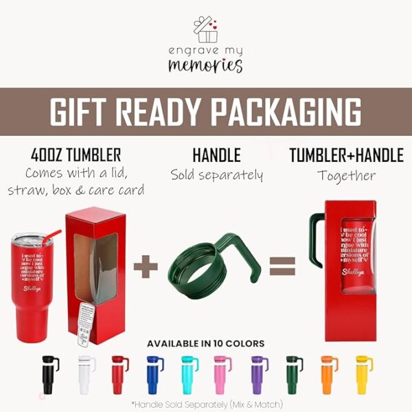 Personalized 40oz Tumbler with Leak Proof Lid and Straw â Laser Engraved Motherâs Day Gift, Stainless Steel Insulated Cup, Custom Name Travel Mug for Mom, Women, Grandma, Reusable Coffee Cup Tumbler - Image 6