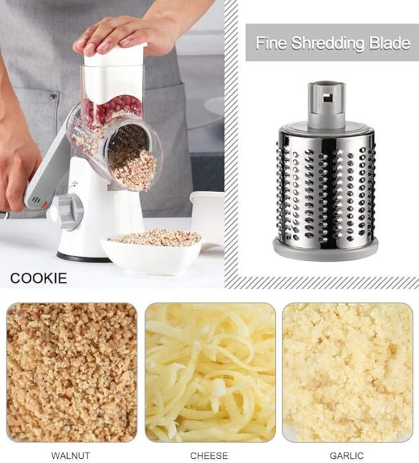 Ourokhome Rotary Grater Lemon Zester- Stainless Steel Cheese Grater for Fruit, Vegetable, Lemon, Cirtus - Image 8